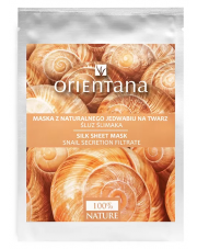 Orientana Maska z naturalnego jedwabiu na twarz śluz ślimaka